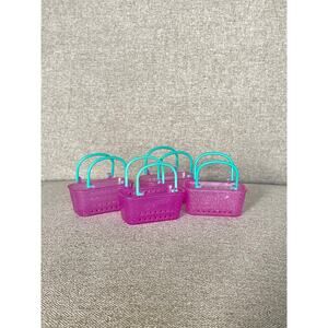 Set of 4 Shopkins Shopping Basket Grocery Shopping Toy